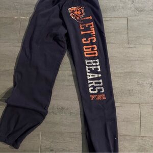 Victoria's Secret PINK Navy Blue Joggers with NFL Bears Graphic